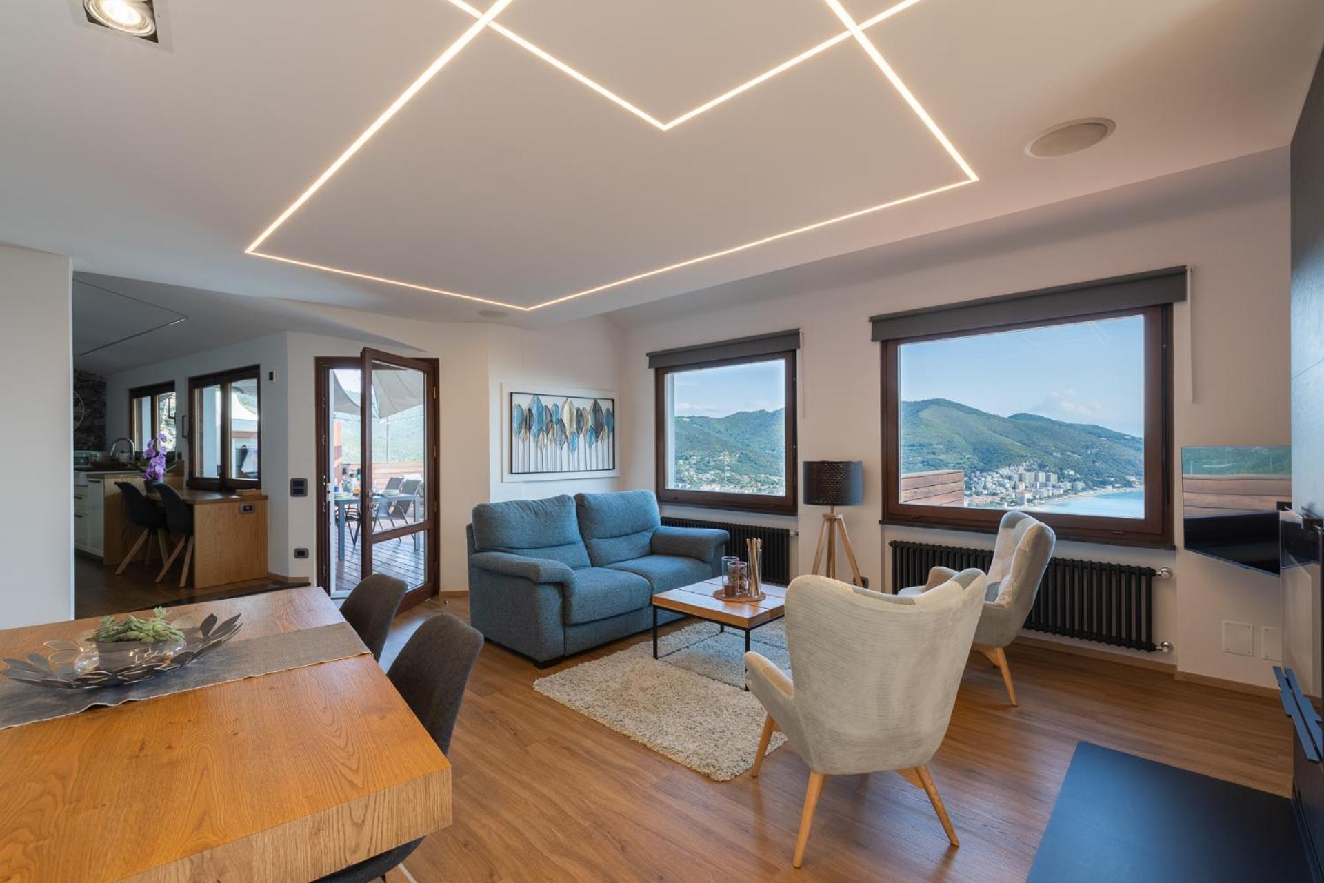 Spettacolare Vista Isola Terrazza E Idromassaggio Villa Noli Exteriör bild